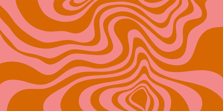 Psychedelic trippy y2k retro background swirl. simple vector illustration. Groovy wave print. vintage background. Psychedelic groovy spiralのイラスト素材