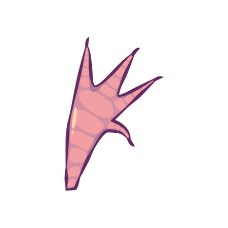 Magic chicken paw celestial vector isolated. Mystic pink occult chicken paw. vector single illustrationのイラスト素材