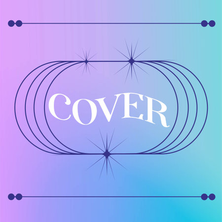 Y2k Gradient Poster Aesthetic with star. Abstract shape geometric figure. Aesthetic elements and pastel Gradient. Simple minimal Y2k poster. abstract vector design elementsのイラスト素材