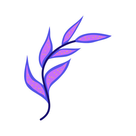 Naive Vibrant Flower isolated. Spring plant naive style. Cartoon vector illustration. Daisy simple vibrant floraのイラスト素材