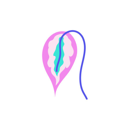 Naive Vibrant Flower isolated. Spring plant naive style. cartoon vector illustration. Daisy simple vibrant floraのイラスト素材