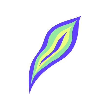 Naive Vibrant Flower isolated. Spring plant naive style. cartoon vector illustration. Daisy simple vibrant floraのイラスト素材