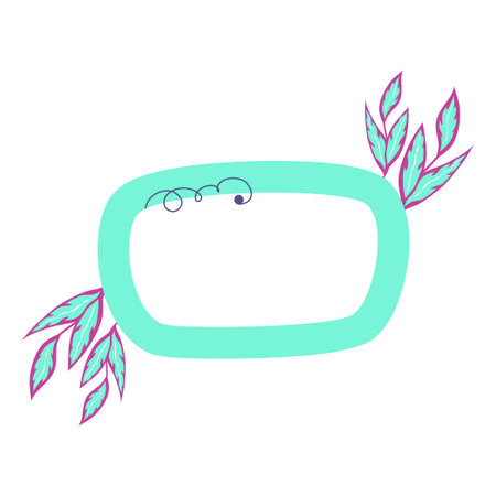 Vibrant Memo Notebook with flower paper frame for text. Planner sticker element sticky. Flat vector illustration. Cute note planner page.のイラスト素材