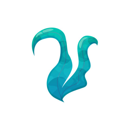 Coral reef underwater with algae. Seaweed ocean plant. Coral undersea fauna. Cartoon Reef isolated. Cartoon Vector design.のイラスト素材