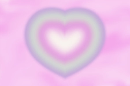 Blur Heart background tunnel gradient y2k. Aesthetic gradient with heart shape for background valentines day. Vector illustrationのイラスト素材