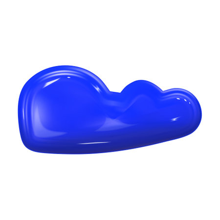 3d set y2k colorful glossy plastic element. Abstract shape plastic render. Y2K form cloud. Vector illustration 3d render.のイラスト素材