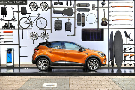 FRANKFURT, GERMANY - SEPT 2019: RENAULT CAPTUR, IAA International Motor Show Auto Exhibtion.