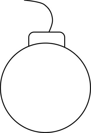 simple vector illustration of an alarm clock outlineのイラスト素材