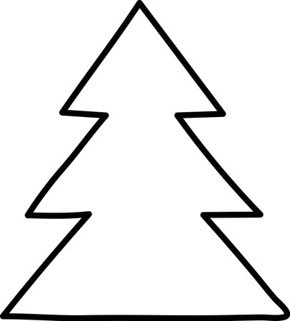 Christmas tree isolated on a white backgroundのイラスト素材