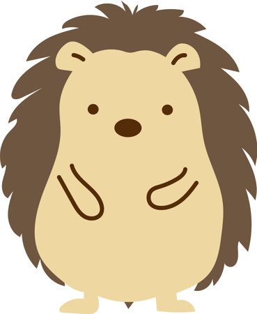 illustration of a hedgehog isolated on a white backgroundのイラスト素材