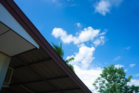 The blue sky and cloud in the evening