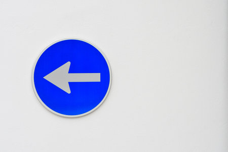 Sign of obligation to circulation, on white background.