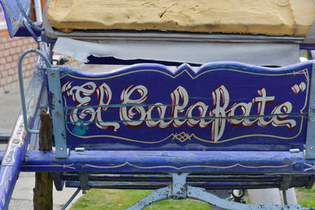 El Calafate sign in Patagoniaの写真素材