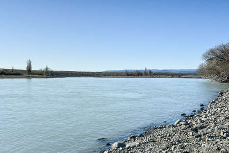 River Santa Cruz, passing through Patagonia.の写真素材
