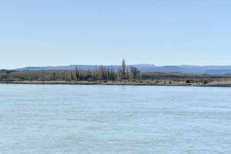 River Santa Cruz, passing through Patagonia.の写真素材