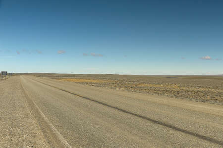 Road through the Patagonian steppeの写真素材