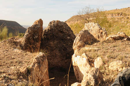 Gorafe megalithic park. Granada - Andalusia, Spain.の写真素材