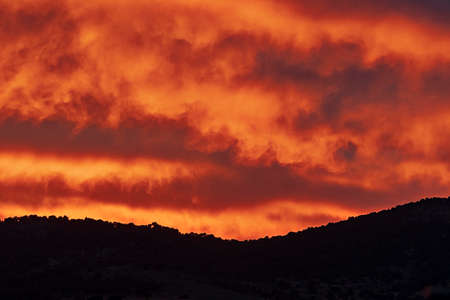 Majestic sunset in the mountains landscapeの写真素材