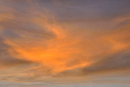 Reddish backgrounds of skies at sunsetの写真素材