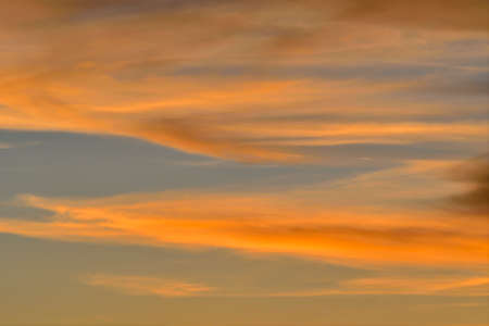 Reddish backgrounds of skies at sunsetの写真素材