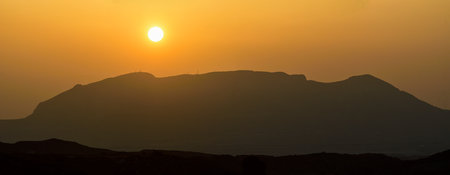 Majestic sunset in the mountains landscape