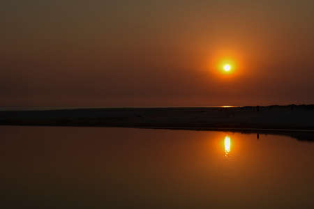 Magnificent sunset in the coastal landscape.の写真素材