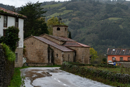 Religious and ecclesiastical architecture of Asturias - Spain.の写真素材