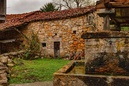 Rural landscapes in the interior of Asturiasの写真素材