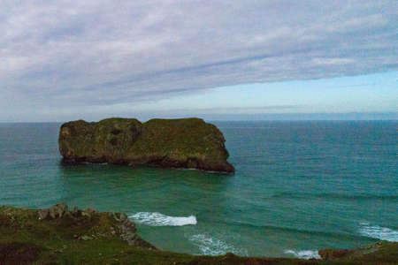 Coastal landscape of Castro de San Martin - Asturiasの写真素材