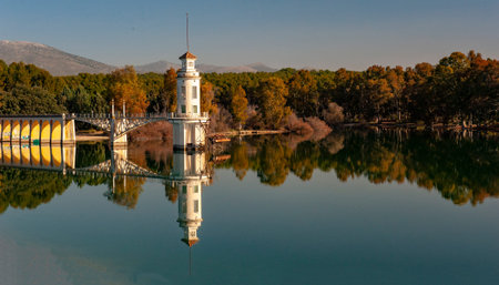 Cubillas swamp pumping and operations tower.の写真素材