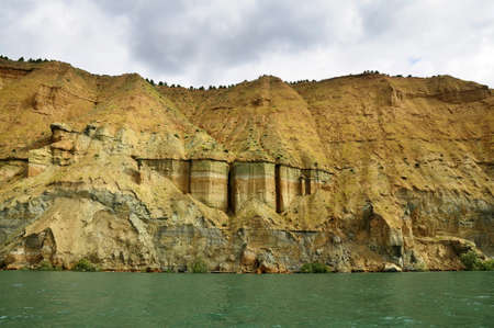 The Negratin reservoir, on the course of the Guadiana Menor river.の写真素材