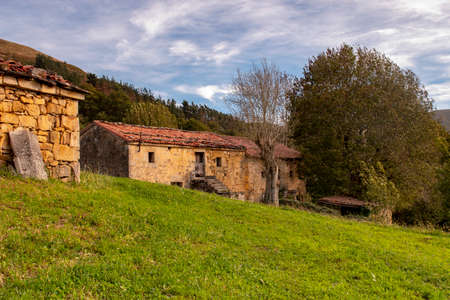 Rural village in the mountains of Selayaの写真素材