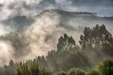 Sea of clouds in the Aguera River Valleyの写真素材