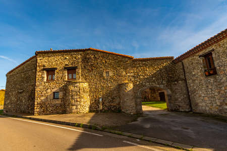 Strong house of the Colombres or Pedroso Palace in Asturias.の写真素材