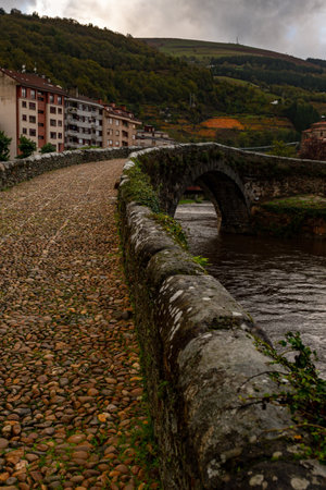 Roman bridge of Cangas de Narcea, Asturiasの写真素材
