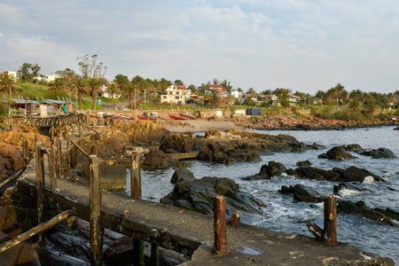 Panoramic of the surroundings of the City of maldonadoの写真素材