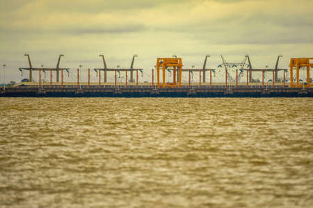 The Uruguay River is an international river in South America.の写真素材