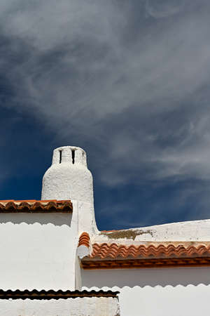 White chimneys, cave dwellings in the province of Granada.の写真素材
