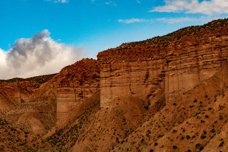 Crests and cliffs of the Badlands of Gorafe - Granada.の写真素材
