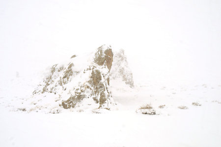 Snowy landscapes from the interior of Granada - Spain