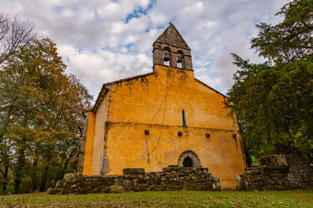 Church of Santa Eulalia de Abamiaの写真素材