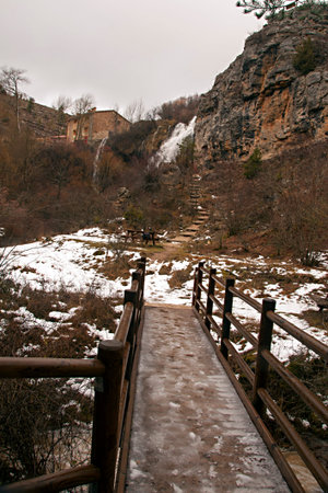 Valley of the Rio Jucar in Cuencaの写真素材