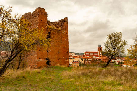 Tower of alqueria Al-Qasr-Sened in Jerez del Marquesado, Granada.の写真素材