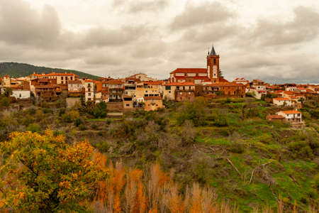 Panoramic view of the city of Jerez del Marquesado, Granada.の写真素材