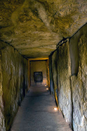 Dolmen of mega in Antequera, Malaga .の写真素材