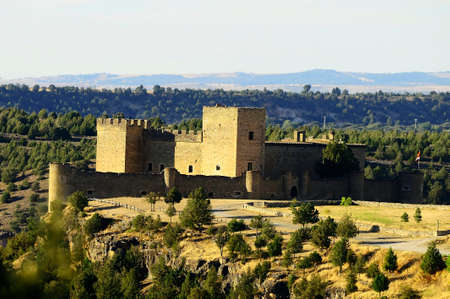 Castle of the medieval town of Pedraza in Segovia.の写真素材
