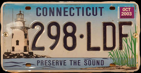 Metal signs for vehicles - Car registration platesの写真素材