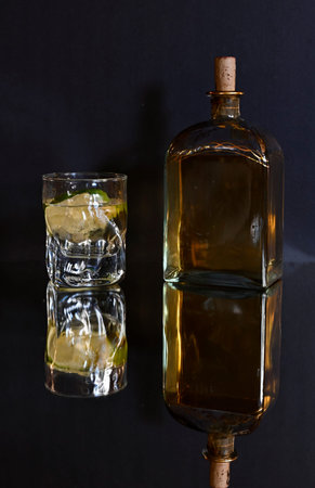 Service of different alcoholic beverages.