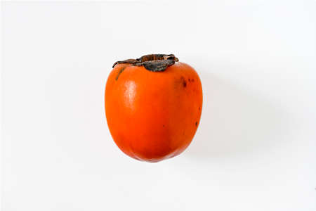Persimmon fruit isolated on white backgroundの写真素材