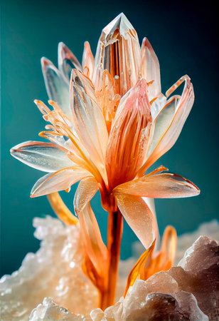 Delicate glass flower. the generativeの素材